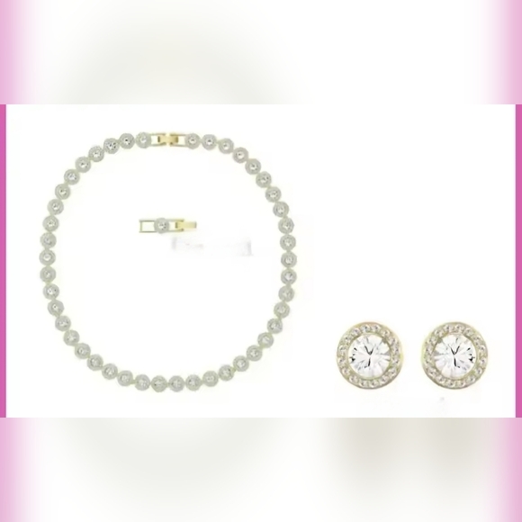 SALE❣️Gorgeous Swarovski Una Angelic Necklace Bracelet & Studs Set - Picture 2 of 12